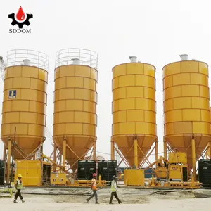 200 Ton bulk loading silo with dust collecting system cement silo with slide gate below the silo cone