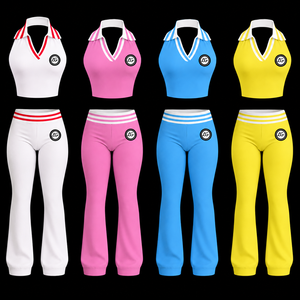 Tall Girl Friendly Casual <strong>Women</strong> Track Set Custom <strong>Women</strong> Polo Vest Top With Pants Tracksuit 2 Piece Lounge Set <strong>Women</strong> <strong>Resort</strong> <strong>Wear</strong> - Product Image 1