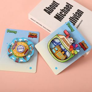 Aimants de réfrigérateur personnalisables en bois multicouche imprimés sur mesure, souvenirs de voyage de Malaisie - Product Image 1
