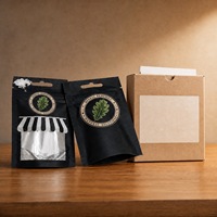 Schwarze Mylar-Beutel mit Klarsichtfenster Digitaldruck-Verpackung Wiederverschließbare Verpackungsbeutel Flexible Verpackungstaschen