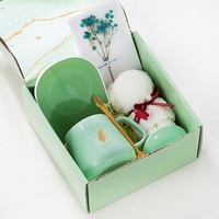 Ensemble de sous-verres en céramique minimaliste moderne de style Guangdong avec fonction chauffante pour la Saint-Valentin et la remise des diplômes - Cadeau de gros transfrontalier