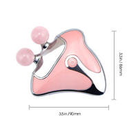 Outil de soins de la peau masseur facial gua sha lumière rouge led gua sha chauffé quartz rose guasha