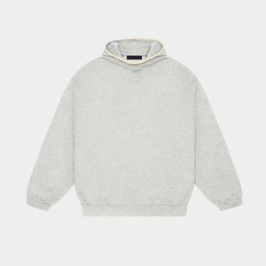 Ensemble survêtement en molleton gris clair pour homme, brodé sur mesure, 100% coton, sweat-shirt et pantalon de jogging, pull oversize, tenue d'hiver en deux pièces - Product Image 6