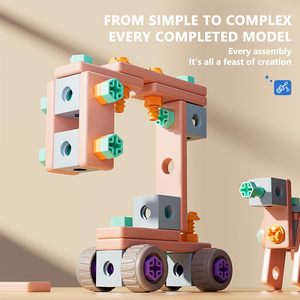 Juego de Herramientas <span class=keywords><strong>para</strong></span> Niños, 216 Piezas, con Caja de Herramientas y Taladro Electrónico de Juguete, Kits de Construcción de Juego de Imitación <span class=keywords><strong>para</strong></span> Niños y Niñas - Product Image 5