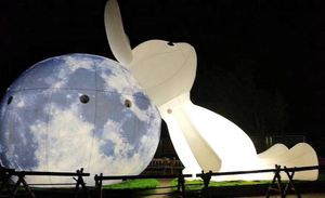 Globo Publicitario de Promoción de Pascua, Conejo Rosa Inflable para Niñas, para Decoración de Restaurantes - Product Image 4