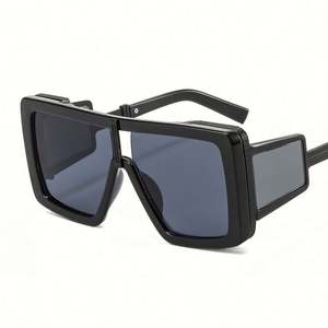 Lunettes de soleil carrées surdimensionnées élégantes rétro tendance 2022, verres dégradés en une seule pièce, lunettes de soleil pour femmes - Product Image 5