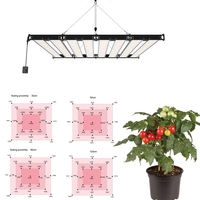 Vente chaude aux États-Unis 2024, lampe de culture LED à spectre complet 1000w 800w 4x6 pieds, efficacité maximale, 8 barres pliables pour plantes médicinales