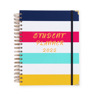 A4 Custom Back-to-school Season Gold Foil Printing Wire-O Binding School Study Goal <strong>Project</strong> Daily Weekly Student <strong>Planner</strong> - Product Image 1