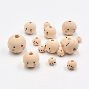 20mm Wooden Beads with Holes Joyful Face DIY Crafts for Jewelry Making <strong>Wood</strong> Smiling Faces Painted <strong>Smile</strong> Face Beads - Product Image 4