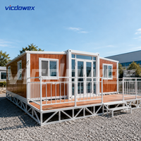 Maison conteneur en bois pliable, extensible, respirante, à parois épaisses, préfabriquée, modulaire, résistante aux tremblements de terre, avec chambre et couloir