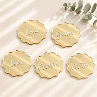Panneau en acrylique personnalisé avec logo d'entreprise, nom doré, support de nom transparent rétroéclairé, pour impression UV, utilisation extérieure et intérieure, pour mariage