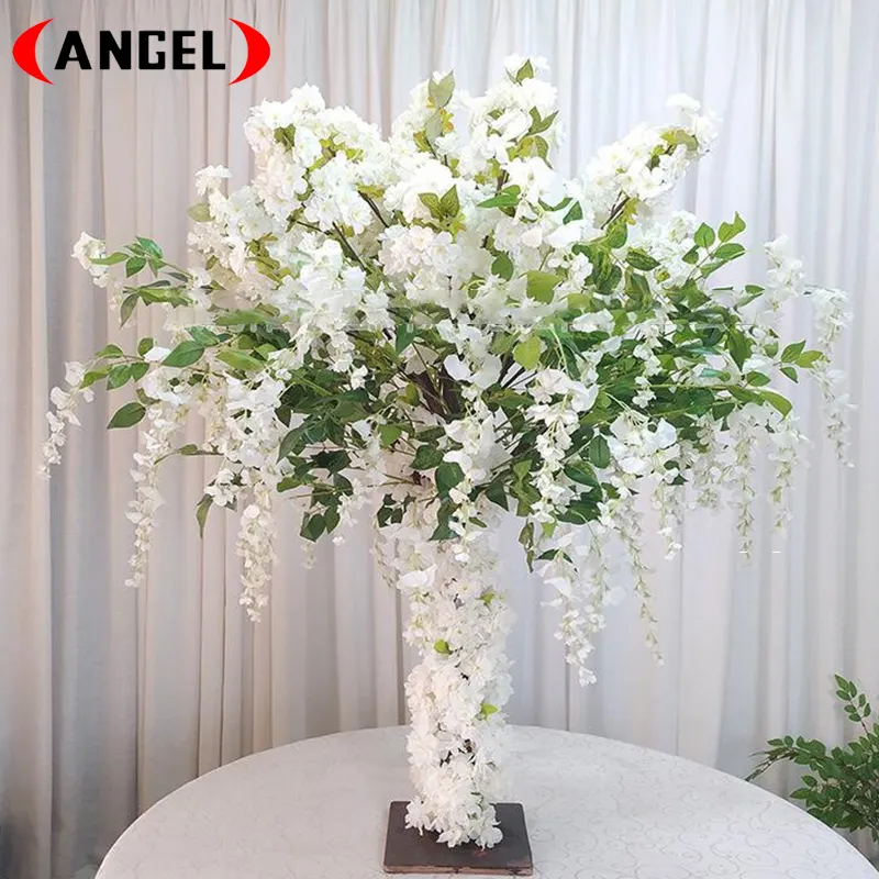 Customized Size Wisteria Sakura Table Small Big Artificial Red White Pink flower tree centerpieces Cherry Blossom Tree