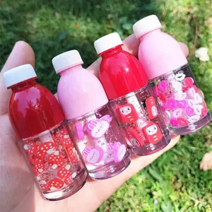 Kustom Moq Rendah Transparan Pelembab Cola Jus Bibir Minyak Dasar Lipgloss Jelas Botol Minuman Rasa Buah Baru Lip Gloss