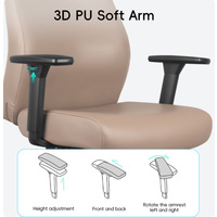 Chaises de bureau pivotantes ergonomiques en cuir PU pour cadres, dirigeants et personnel