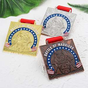 Medallas Personalizadas de Metal, Aleación de Zinc, para Artes Marciales, Cuadradas, en Oro, Plata y Cobre, con Esmalte 3D, para Deportes de Combate - Product Image 3