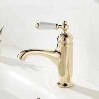 Robinet mitigeur de lavabo sous plan, chaud/froid, style rétro européen, luxe léger français, avec rallonge de robinet