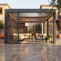 Pergolas de patio modulaires en aluminium préfabriquées pour les concessionnaires hôteliers et les achats de projets