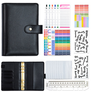 A6 Budget <strong>Binder</strong> with Zipper Envelopes PU Leather Money Organizer for <strong>Cash</strong> <strong>Stuffing</strong> Golden Budget Planner with <strong>Cash</strong> Envelopes - Product Image 5