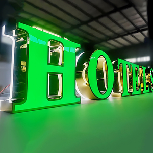 Insegna Personalizzata con Logo per Interni, <span class=keywords><strong>Lettere</strong></span> <span class=keywords><strong>3D</strong></span> in Metallo e Acrilico, Cartello Pubblicitario per Esterni, Insegna Luminosa Retroilluminata a LED - Product Image 5