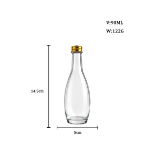 Botella de Vidrio Esmerilado Ecológica de 100 ml con Tapa de Rosca para Bebidas Espirituosas, Licores, Ginebra, <span class=keywords><strong>Whisky</strong></span> y Cócteles, Personalizable con Logotipo al por Mayor - Product Image 3