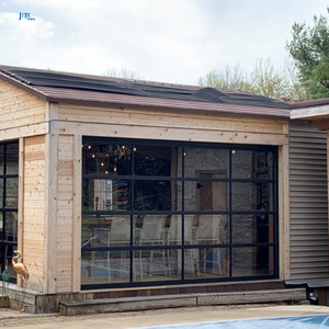 <span class=keywords><strong>Porte</strong></span> <span class=keywords><strong>de</strong></span> <span class=keywords><strong>garage</strong></span> panoramique <span class=keywords><strong>automatique</strong></span> en aluminium moderne, <span class=keywords><strong>coulissante</strong></span> en verre, 8x7, à vue complète, pour la fourniture <span class=keywords><strong>de</strong></span> projets - Product Image 6