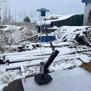 Chauffage à granulés autoportant moderne Poêle à fusée en acier galvanisé noir Tube de verre facile pour les cheminées de <span class=keywords><strong>cour</strong></span> contemporaines - Product Image 3