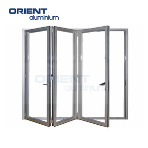 Puerta Plegable de Aluminio de Doble Vidrio para Exterior, Tipo Acordeón, Precio de Fábrica - Product Image 4