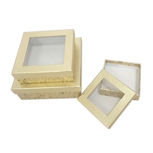 Giá Thấp Chất Lượng Cao Tùy Chỉnh Hộp Giấy Vuông Với PVC Rõ Ràng Cửa Sổ Tông Sô Cô La Bao Bì Hộp Quà Tặng - Product Image 1