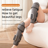 Masseur pour les jambes et les pieds à compression d'air sans fil avec chaleur et circulation par compression d'air pour soulager la douleur