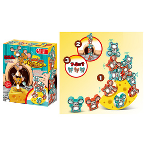 Giochi da Tavolo Educativi per Bambini per la Coordinazione Occhio-Mano, Giocattoli Multigiocatore, Topi che Cadono e Formaggio, Gioco di Equilibrio in Plastica, Giocattoli Impilabili - Product Image 4