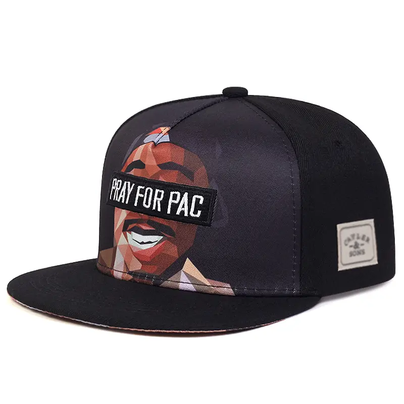 Custom Snapback Cap Head Letter Hip Hop Hat Street Fashion Unisex Flat Brim Hat