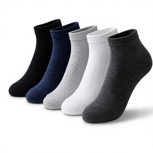 Chaussettes de compression en bambou pour hommes, montantes à la cheville, avec logo personnalisé tissé, pour le sport, les affaires et le quotidien - Product Image 3