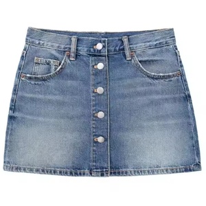 กระโปรงยีนส์ผู้หญิงทรงวินเทจเอวสูงคุณภาพดีมีกระเป๋าแฟชั่นใหม่ประจำฤดูร้อนปี 2025 - Product Image 1