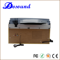 Tourne-disque classique vintage rétro pour disques vinyles LP, gramophone, lecteur de cassette, système stéréo domestique avec sortie USB