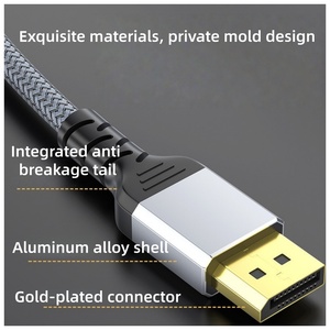 DFX Nylon Braided DisplayPort to <b>Cable</b> 2M 8K 60Hz 4K Video Wire Multi Model Match Cord for GPU Workstation PC DFX-DP8K-03-4-M/M - Product Image 2