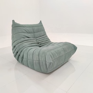 Silla Puff Plegable Moderna y Ecológica de una Plaza, Tapizada en Tela de Terciopelo y Cuero Sintético, Ideal para Apartamentos y Salas de Estar, Gran Venta CY - Product Image 5