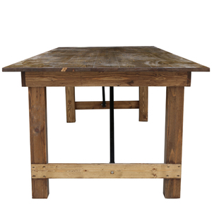 Mesa de granja de madera de <span class=keywords><strong>pino</strong></span> de alta calidad, venta al por mayor, barata, de fábrica, para comedor - Product Image 6