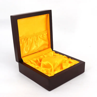 Petit emballage carré mince cadeau à charnière bijoux décor couvercle de rangement présentation bijoux en bois fantaisie boîte en bois de luxe