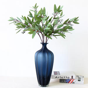 Planta Artificial Realista en 3D, Rama Individual con Hojas de <span class=keywords><strong>Eucalipto</strong></span>, <span class=keywords><strong>Hoja</strong></span> de Dinero, Decoración Navideña para el Hogar, Bodas, Centros Comerciales y Hoteles - Product Image 3