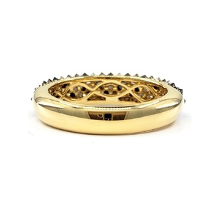 Tailor Made 18k Yellow Gold Natural Multi Color Diamond Pave Setting Wedding Band Ring for Women - Product Image 2