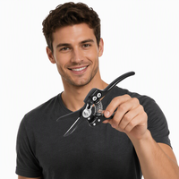 Ciseaux de taille professionnels portables pour bricolage industriel avec poignée antidérapante, lame en acier au carbone, revêtement PTFE