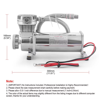 Sortie d'usine chinoise, klaxon à air métallique robuste 12V, compresseur d'air 480C, gonfleur de pneus, moniteur de pression des pneus de qualité pour suspension pneumatique