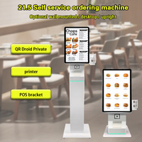 Machine de commande automatique 21,5 pouces, kiosques Android 11 pour la commande dans les restaurants, affichage numérique du menu, machine de commande automatique