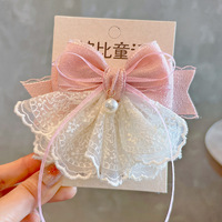 Élégante épingle à cheveux en dentelle de fée, nœud élégant, pinces à cheveux pour enfants, accessoires pour cheveux faits à la main, pinces à cheveux pour filles