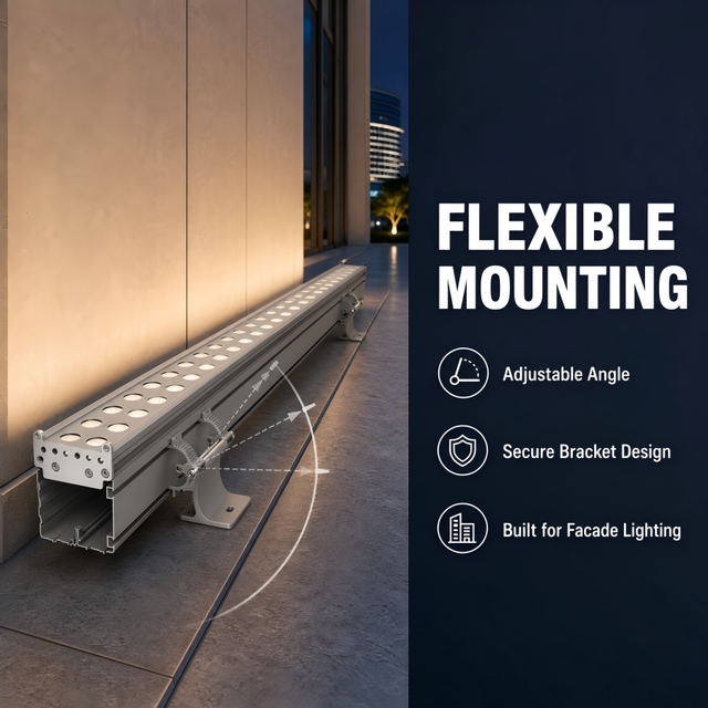 48W/60W/72W Extruded Aluminum LED Wall Washer IP65 DC24V RGB/RGBW DMX512 CE RoHS Ra80 High-Brightness 5Y Building Warranty