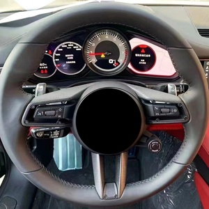 Accessoire de garniture de volant en fibre de carbone, accessoires de voiture pour Panamera Cayenne Macan 992 911 971 - Product Image 3
