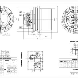 Réducteur final pour excavatrice Yanmar VIO50, pièces détachées, MAG-33VP-650 TM06F, ensemble de moteur de déplacement hydraulique, Belparts - Product Image 5