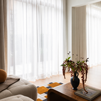 Voilage sur mesure en tulle moderne, tissu polyester et lin pour la maison, l'hôtel, le bureau et l'hôpital