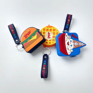 Porte-monnaie zippé pliable multifonctionnel en silicone, motif dessin animé mignon et personnalisable, petite pochette de rangement portable pour - Product Image 3