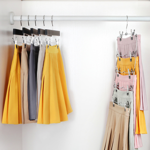 LINDON Space-Saving 5 Tier Foldable Metal <strong>Hanger</strong> with Clips <strong>Multi</strong>-Layer Closet Storage for Pants, Skirts, Jeans, Towels - Product Image 3